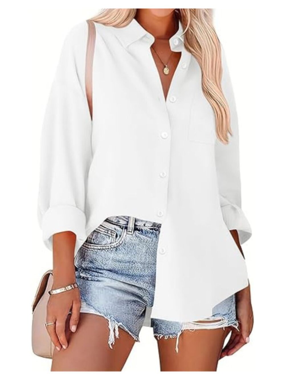 Zeagoo Oversized Floral Button Down Shirt Long Sleeve Blouse Top